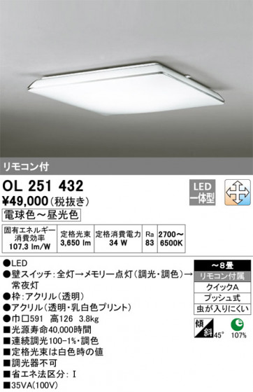 ODELIC ǥå 󥰥饤 OL251432 ᥤ̿