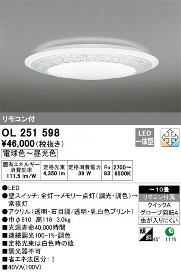 ODELIC ǥå 󥰥饤 OL251598 ᥤ̿
