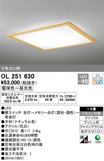 ODELIC ǥå 󥰥饤 OL251630 ᥤ̿