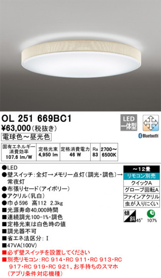 ODELIC ǥå 󥰥饤 OL251669BC1 ᥤ̿