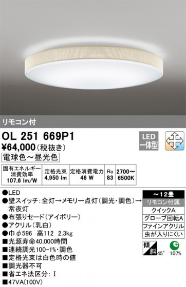 ODELIC ǥå 󥰥饤 OL251669P1 ᥤ̿