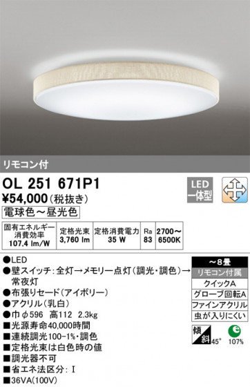 ODELIC ǥå 󥰥饤 OL251671P1 ᥤ̿