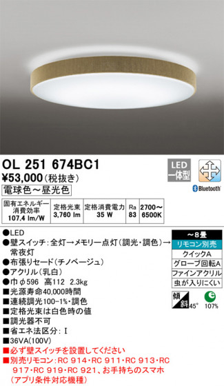 ODELIC ǥå 󥰥饤 OL251674BC1 ᥤ̿