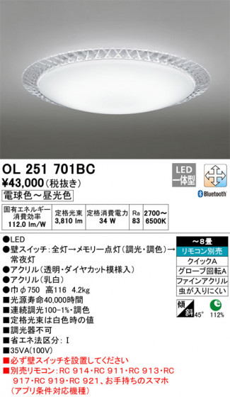 ODELIC ǥå 󥰥饤 OL251701BC ᥤ̿