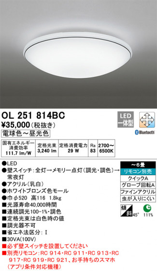 ODELIC ǥå 󥰥饤 OL251814BC ᥤ̿