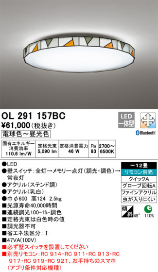 ODELIC ǥå 󥰥饤 OL291157BC ᥤ̿