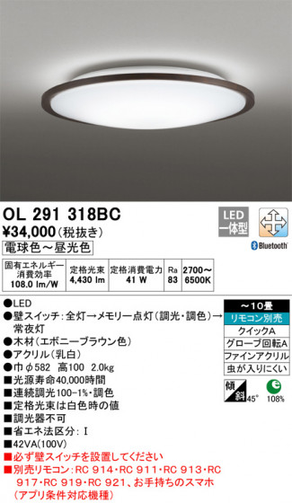 ODELIC ǥå 󥰥饤 OL291318BC ᥤ̿