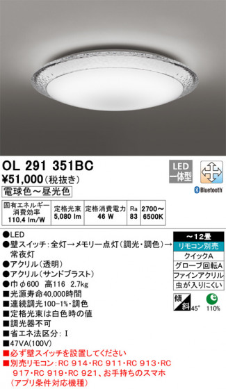 ODELIC ǥå 󥰥饤 OL291351BC ᥤ̿