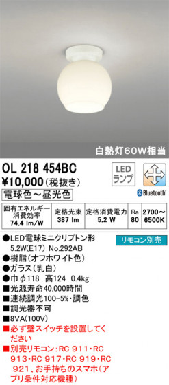 ODELIC ǥå 󥰥饤 OL218454BC ᥤ̿