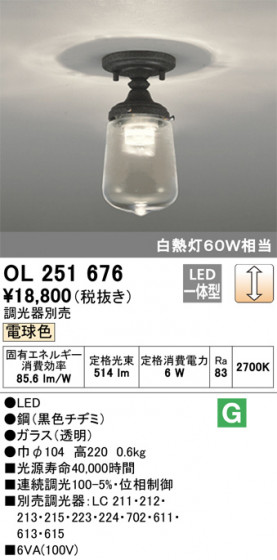 ODELIC ǥå 󥰥饤 OL251676 ᥤ̿