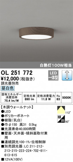 ODELIC ǥå 󥰥饤 OL251772 ᥤ̿