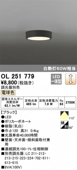 ODELIC ǥå 󥰥饤 OL251779 ᥤ̿