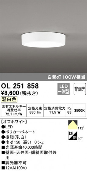 ODELIC ǥå 󥰥饤 OL251858 ᥤ̿