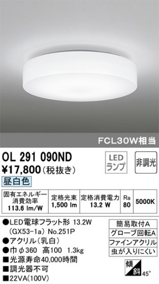 ODELIC ǥå 󥰥饤 OL291090ND ᥤ̿