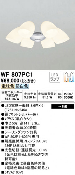 ODELIC ǥå 󥰥ե WF807PC1 ᥤ̿