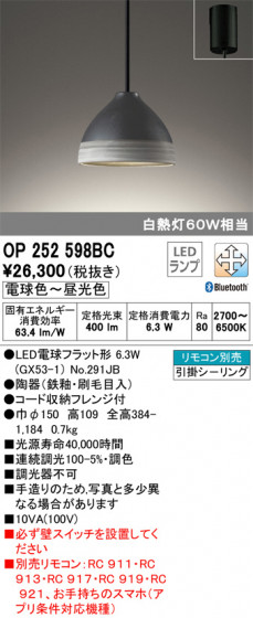 ODELIC ǥå ڥȥ饤 OP252598BC ᥤ̿