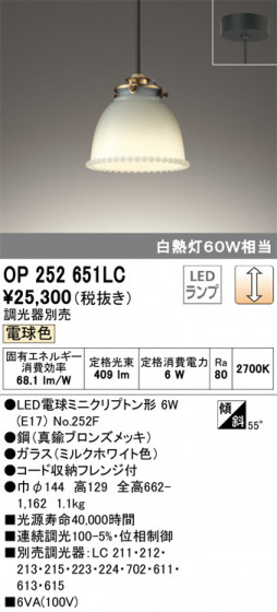 ODELIC ǥå ڥȥ饤 OP252651LC ᥤ̿