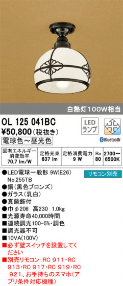ODELIC ǥå 󥰥饤 OL125041BC ᥤ̿