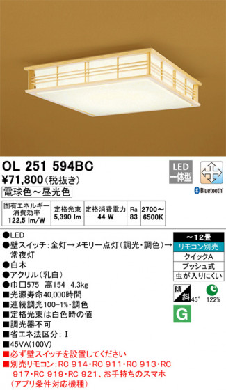 ODELIC ǥå 󥰥饤 OL251594BC ᥤ̿