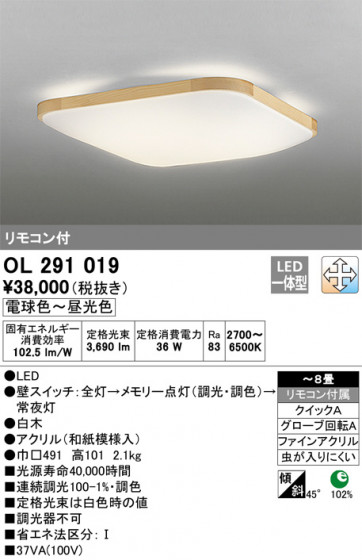 ODELIC ǥå 󥰥饤 OL291019 ᥤ̿