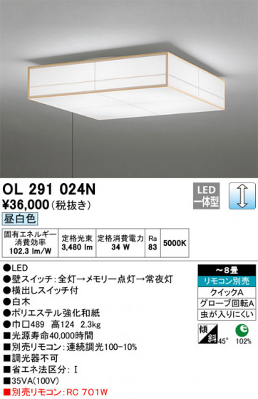 ODELIC ǥå 󥰥饤 OL291024N ᥤ̿