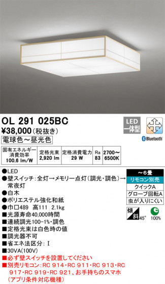 ODELIC ǥå 󥰥饤 OL291025BC ᥤ̿