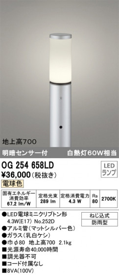 ODELIC ǥå ƥꥢ饤 OG254658LD ᥤ̿
