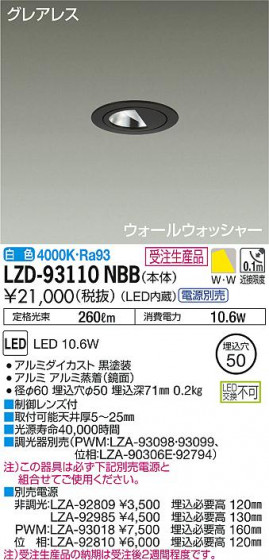 DAIKO ŵ 륦å㡼饤 LZD-93110NBB ʼ̿