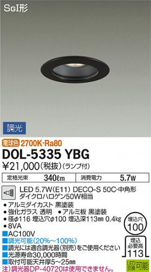 ʼ̿ | DAIKO ŵ 饤 DOL-5335YBG | ̿䡦ƥꥢΡڥ饤ȥ