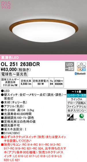 ODELIC ǥå 󥰥饤 OL251263BCR ᥤ̿