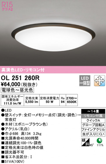 ODELIC ǥå 󥰥饤 OL251260R ᥤ̿