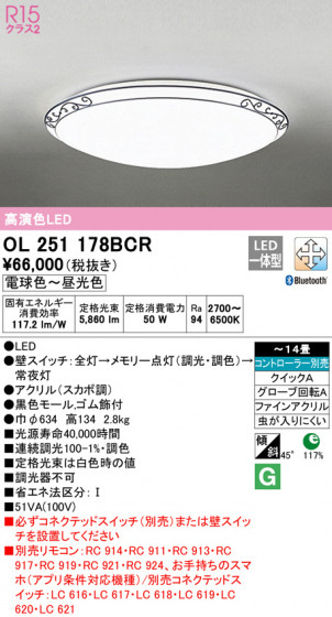 ODELIC ǥå 󥰥饤 OL251178BCR ᥤ̿
