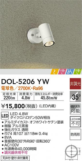 ʼ̿|DAIKO ŵ ȥɥݥå DOL-5206YW