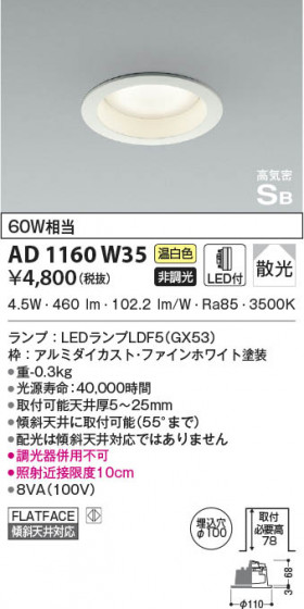 β|KOIZUMI ߾ ⵤ̩SB饤 AD1160W35