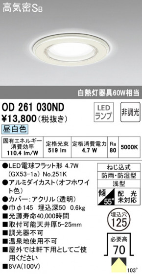 ODELIC ǥå Х롼饤 OD261030ND ᥤ̿