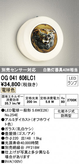 ODELIC ǥå ƥꥢ饤 OG041606LC1 ᥤ̿