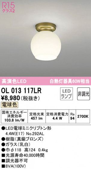 ODELIC ǥå 󥰥饤 OL013117LR ᥤ̿