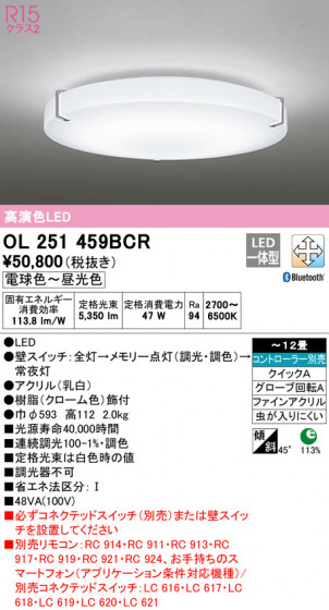 ODELIC ǥå 󥰥饤 OL251459BCR ᥤ̿