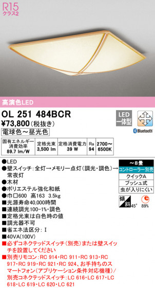 ODELIC ǥå 󥰥饤 OL251484BCR ᥤ̿