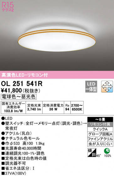 ODELIC ǥå 󥰥饤 OL251541R ᥤ̿