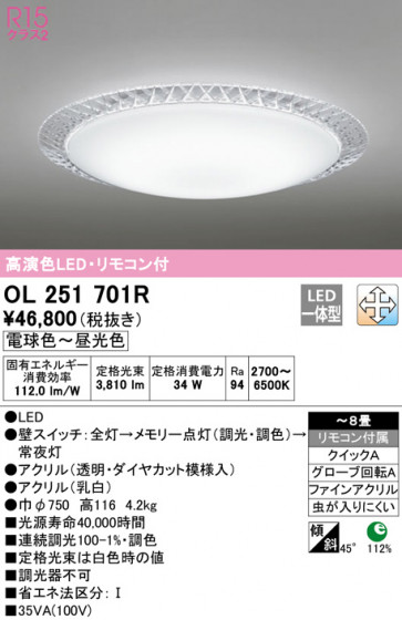 ODELIC ǥå 󥰥饤 OL251701R ᥤ̿