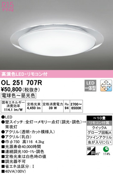 ODELIC ǥå 󥰥饤 OL251707R ᥤ̿