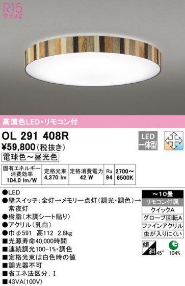 ODELIC ǥå 󥰥饤 OL291408R ᥤ̿