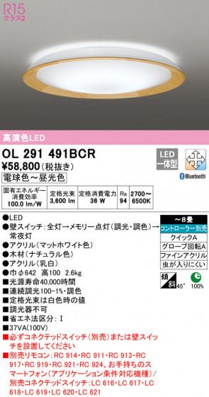 ODELIC ǥå 󥰥饤 OL291491BCR ᥤ̿
