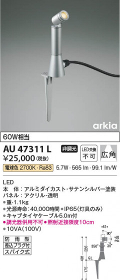 β Koizumi ߾ ƥꥢѥݥåAU47311L