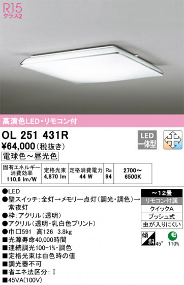 ñʲ | ODELIC ǥå 󥰥饤 OL251431R | LEDη¡ʰ Ҹ