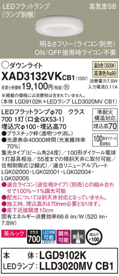 Panasonic 饤 XAD3132VKCB1 ᥤ̿