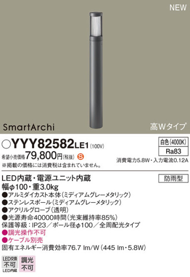 Panasonic ݡ饤 YYY82582LE1 ᥤ̿