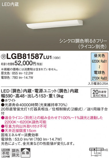 Panasonic ֥饱å LGB81587LU1 ᥤ̿