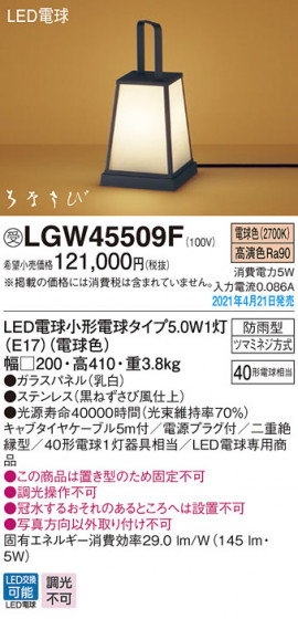 Panasonic ƥꥢ饤 LGW45509F ᥤ̿